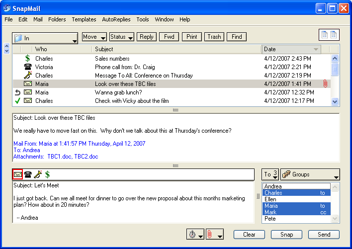 SnapMail 5.2.1 screenshot