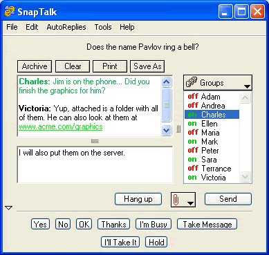 Screenshot of SnapTalk 4.0